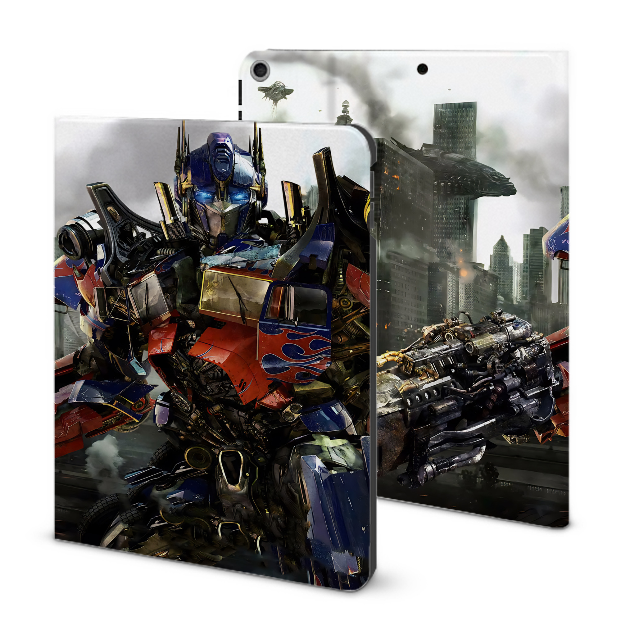 （画像用） Transformers トランスフォーマー IPad ケース ブック型 PUレザー TPU 耐衝撃 軽量 薄型 ペン収納なし 全面保護 IPad 各モデル対応